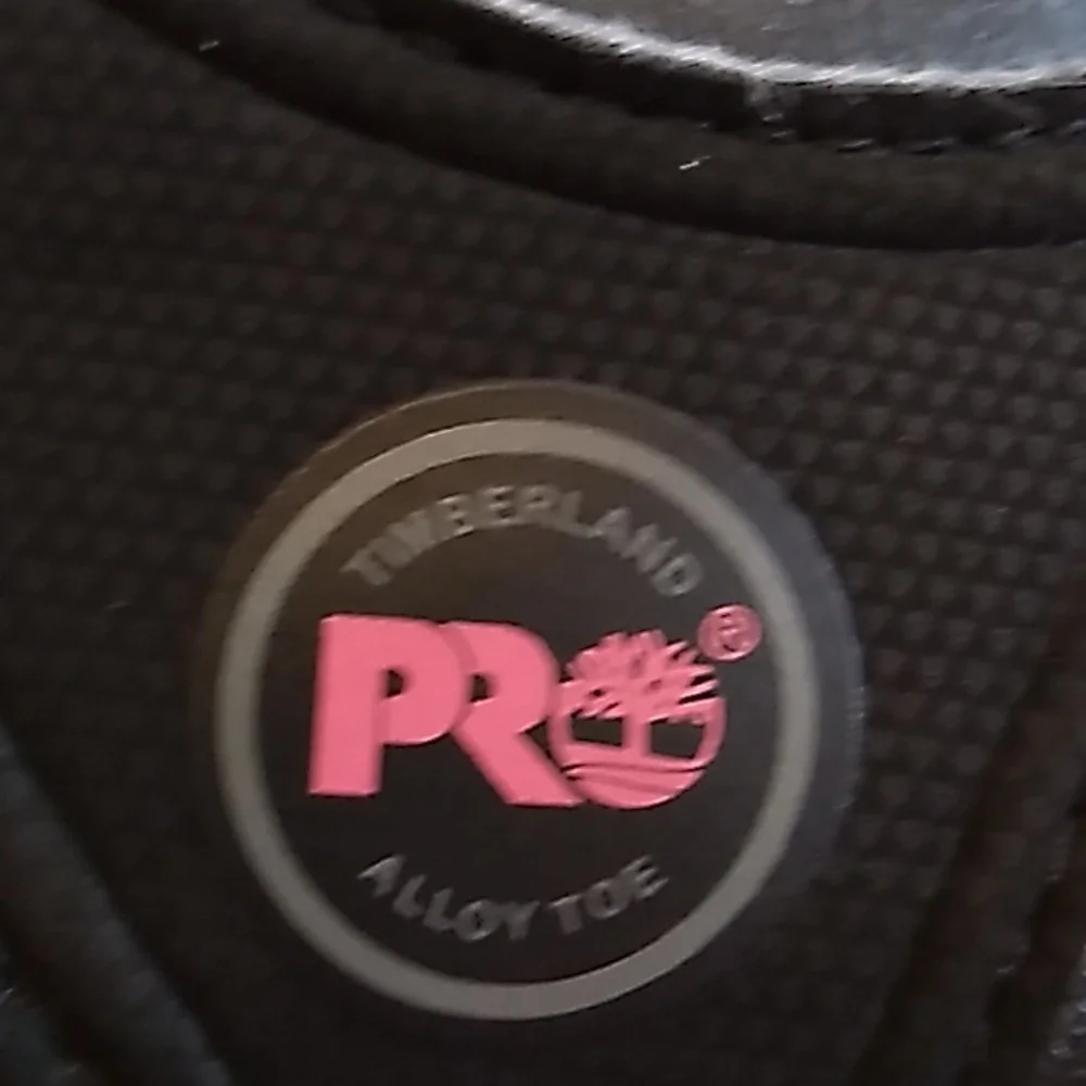 Women's Timberland steel toe anti fatigue pink and black shoes size 8.5 - Picture 7 of 10